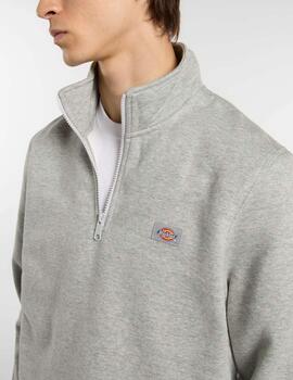 Sudadera Dickies Oakport Quarter Zip Gris Hombre