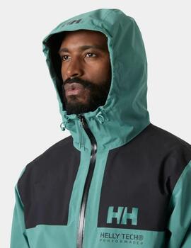 Parka HH Ace Rain Verde Hombre