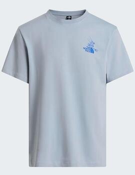 Camiseta The North Face Mountain Celebration Gris Unisex