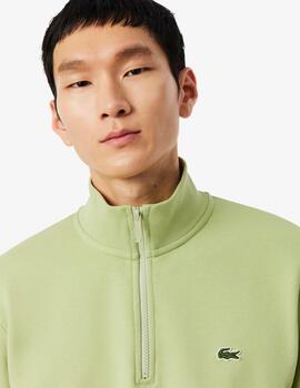 Sudadera Lacoste de cuello alto con cremallera Verde Hombre