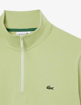 Sudadera Lacoste de cuello alto con cremallera Verde Hombre