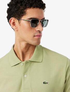 Polo Lacoste Cuello Canale m/c Verde Hombre