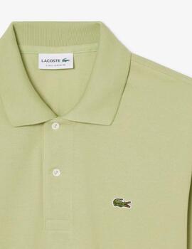 Polo Lacoste Cuello Canale m/c Verde Hombre