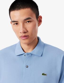 Polo Lacoste Cuello Canale m/c Celeste Hombre