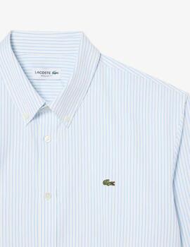 Camisa Lacoste  pinpoint de rayas de corte regular Hombre