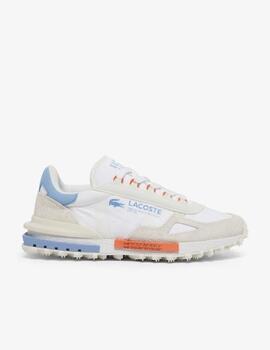 Zapatillas Lacoste Elite Active blanca celeste  hombre
