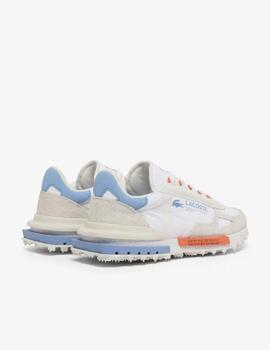 Zapatillas Lacoste Elite Active blanca celeste  hombre