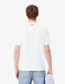 Camiseta Lacoste  de algodón estampada Blanca Hombre