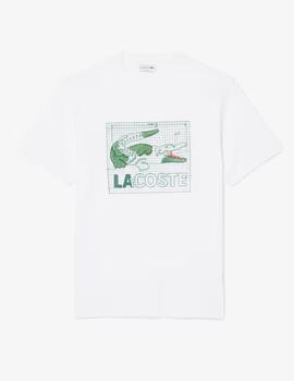 Camiseta Lacoste  de algodón estampada Blanca Hombre