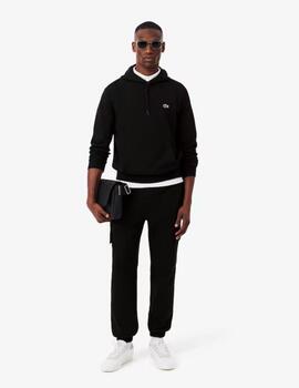 Sudadera Lacoste Capucha Negro Hombre