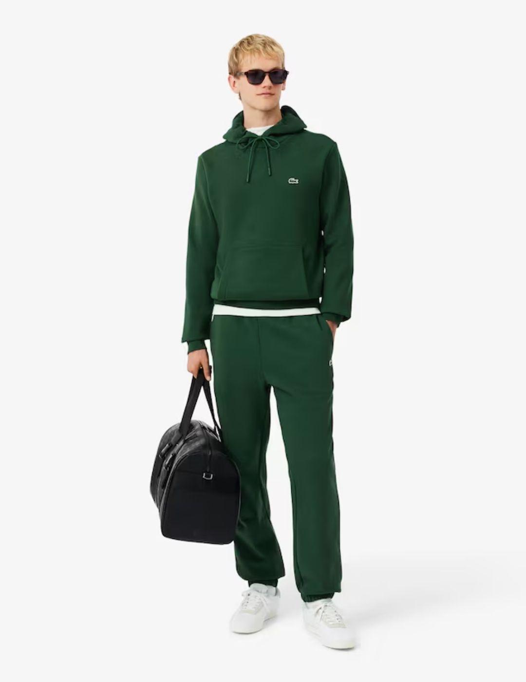Sudadera Lacoste Capucha Verde  Hombre