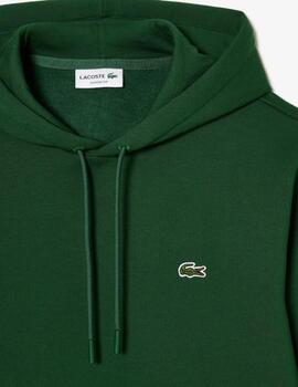 Sudadera Lacoste Capucha Verde  Hombre
