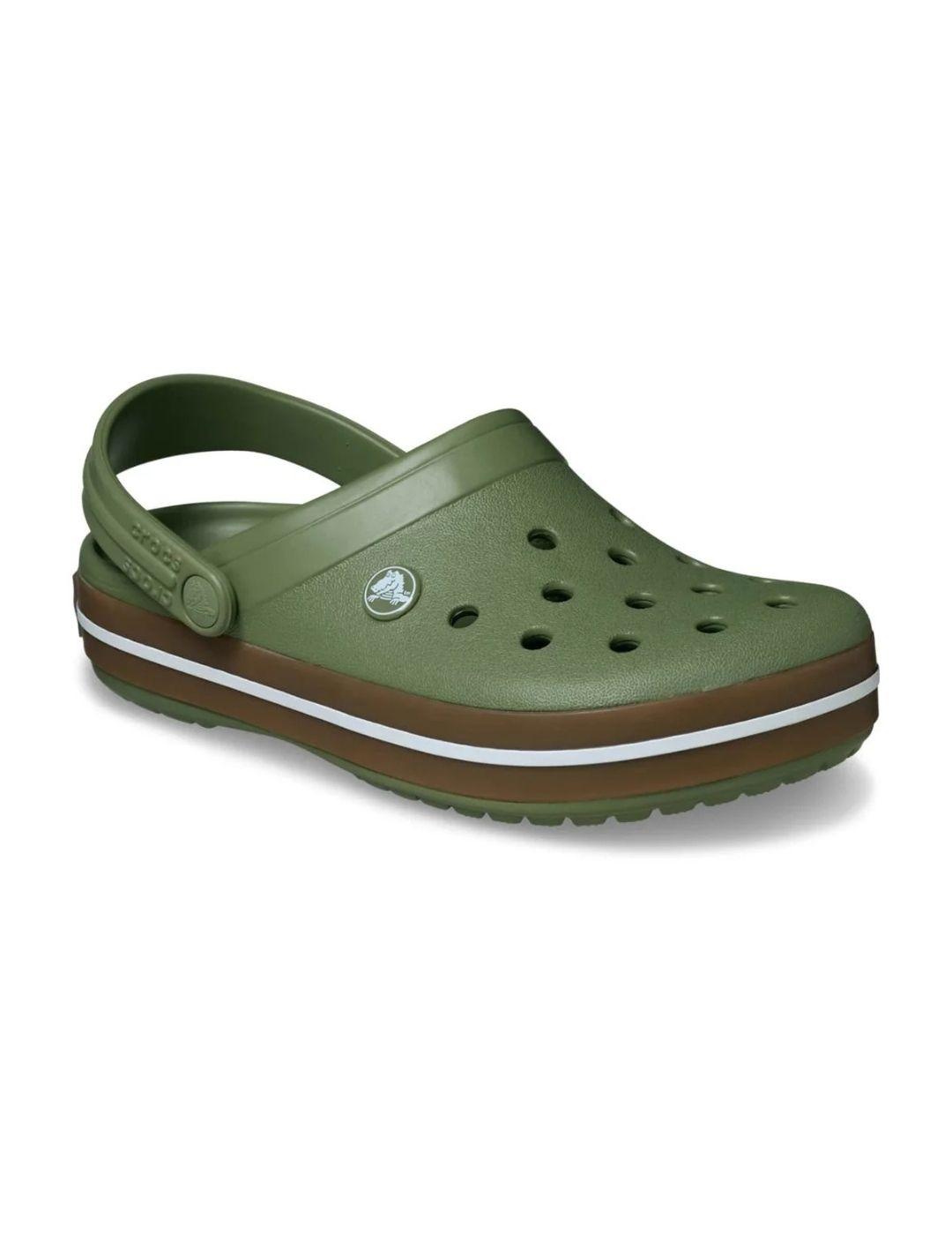 Zueco Crocs Crocband Gum Clog Verde Hombre
