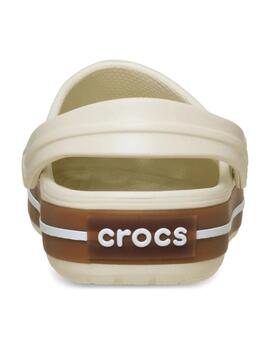 Zueco Crocs Crocband Gum Clog Blanco Roto  Mujer