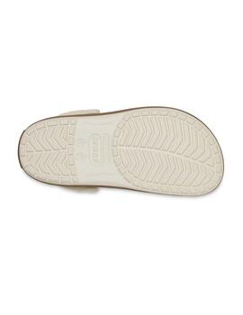Zueco Crocs Crocband Gum Clog Blanco Roto  Mujer