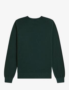 Jersey Fred Perry Punto Pique Verde Hombre