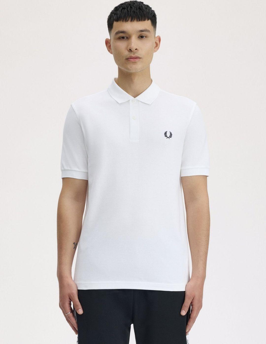 Polo Fred Perry Plain Blanco Hombre
