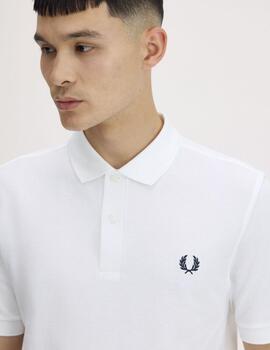 Polo Fred Perry Plain Blanco Hombre