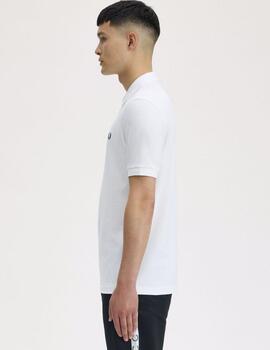Polo Fred Perry Plain Blanco Hombre