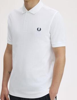Polo Fred Perry Plain Blanco Hombre