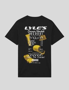 Camiseta Lyle & Scott  Receipt Graphic Negro Hombre