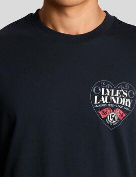 Camiseta Lyle & Scott  Laundry Graphic Marino Hombre